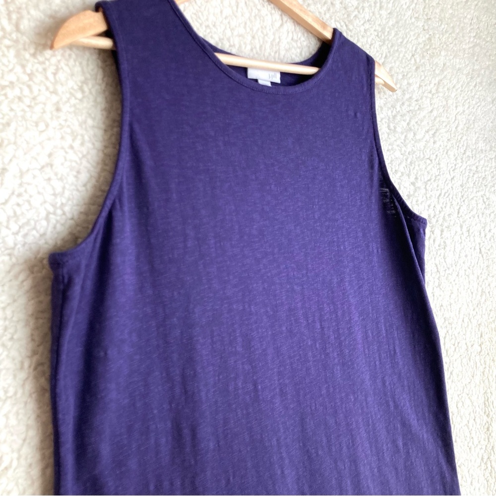 J Jill Women's dark blue sleeveless jersey knit dress, Sz M - Picture 5 of 16